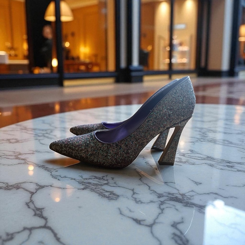Nine West Multicolor Glitter Heels